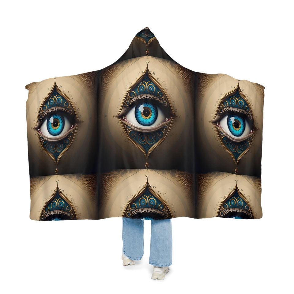 Snuggie  Snuggle Brown Evil Eye Blanket