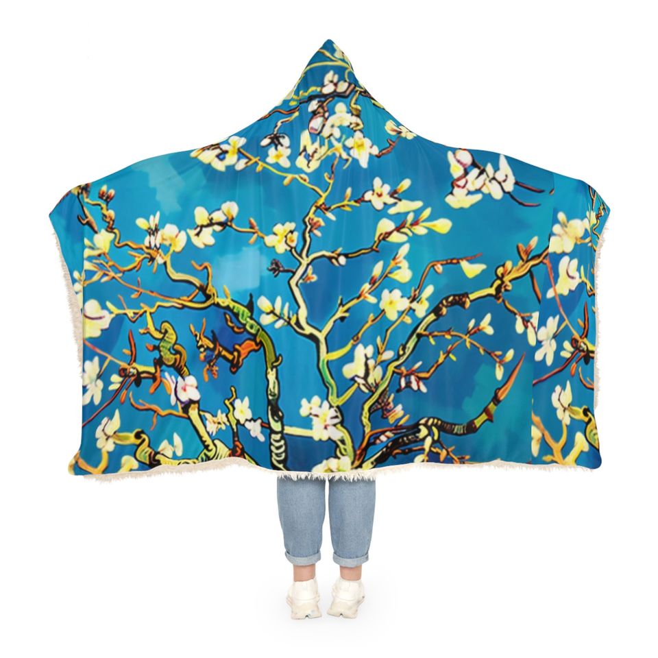 Blue Cherry Blossom Snuggie Snuggle Blanket