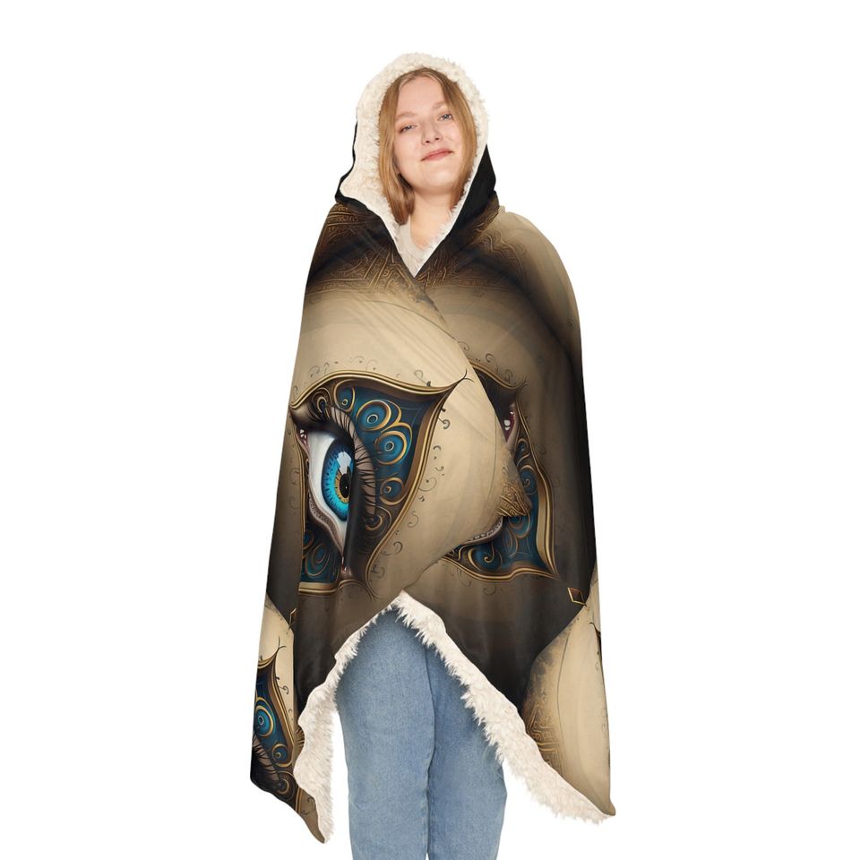 Snuggie  Snuggle Brown Evil Eye Blanket