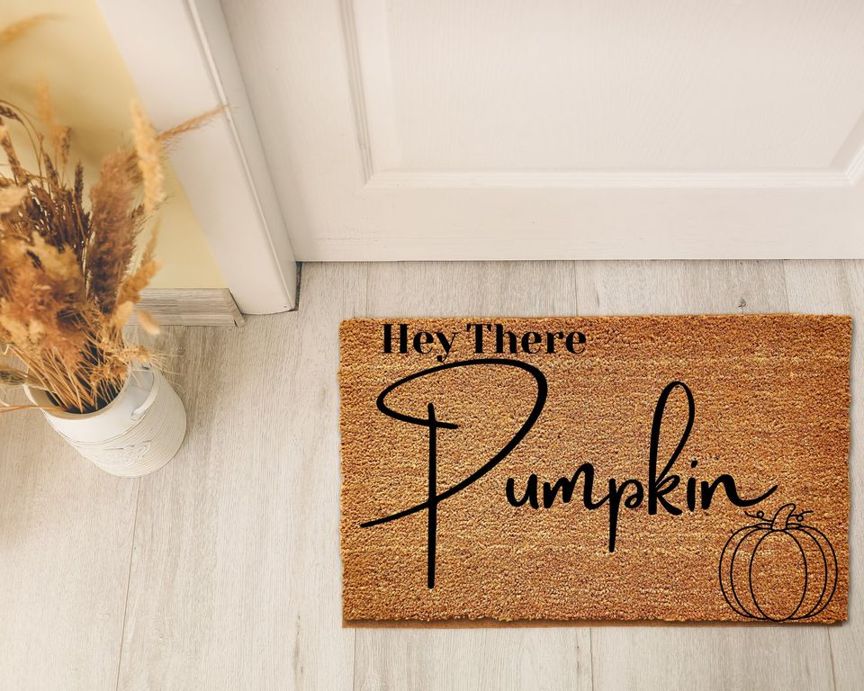 Hey There Pumpkin Door Mat, Fall Doormat, Welcome Mat