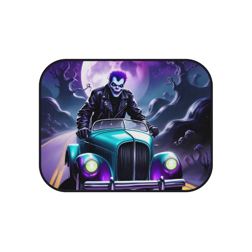 Skull Moon Hot Rod Car Mats
