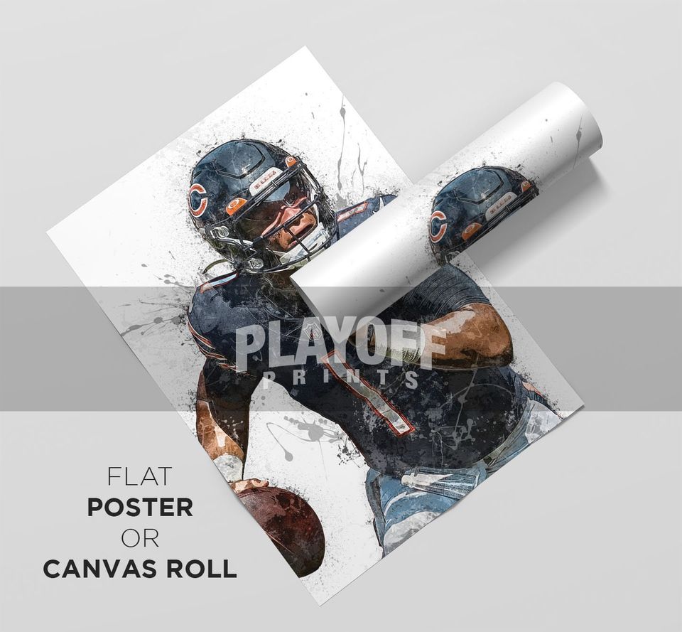 Justin Fields Poster, Chicago Bears