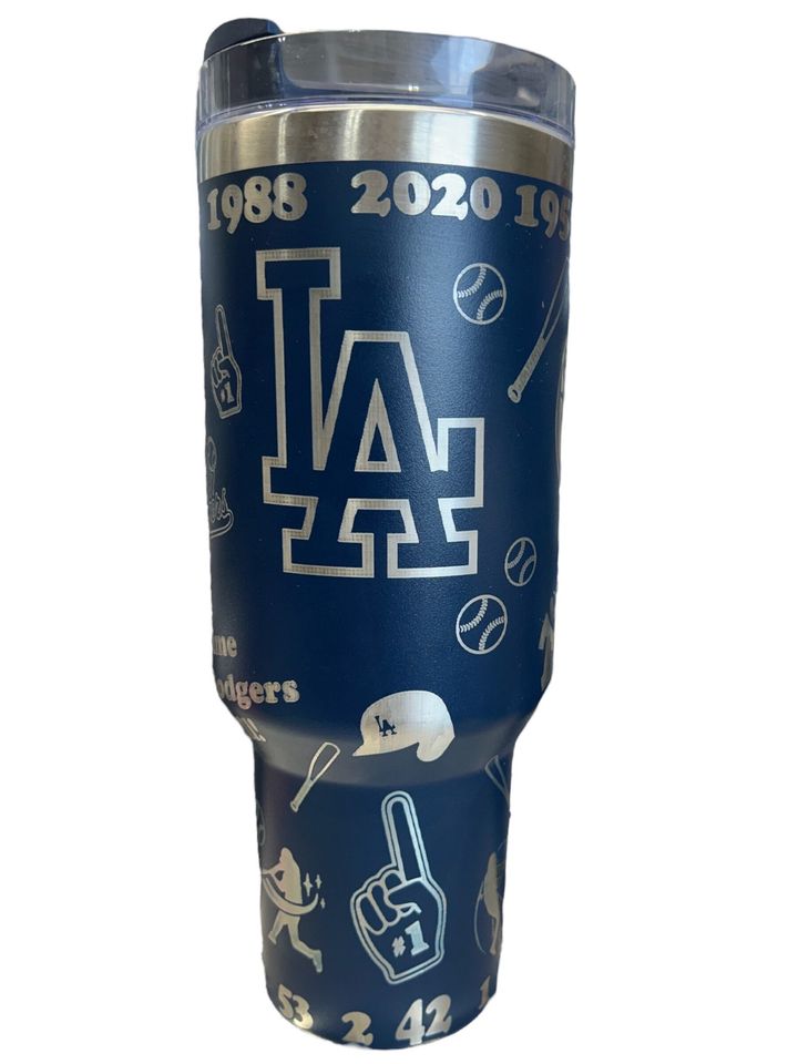 LA Dodgers  40oz Laser Engraved 40 oz Tumbler with Handle
