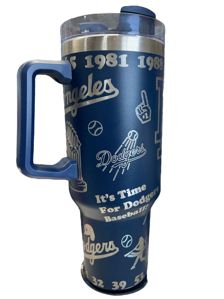 LA Dodgers  40oz Laser Engraved 40 oz Tumbler with Handle
