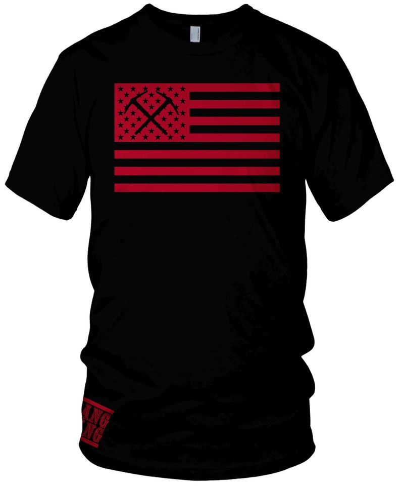 Bang Bang Axe Flag Black & Red T-Shirt