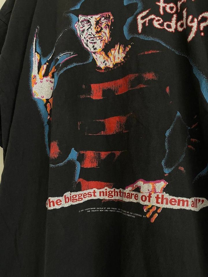 Vintage 1990 Freddy Krueger Big Face Horror T-shirt