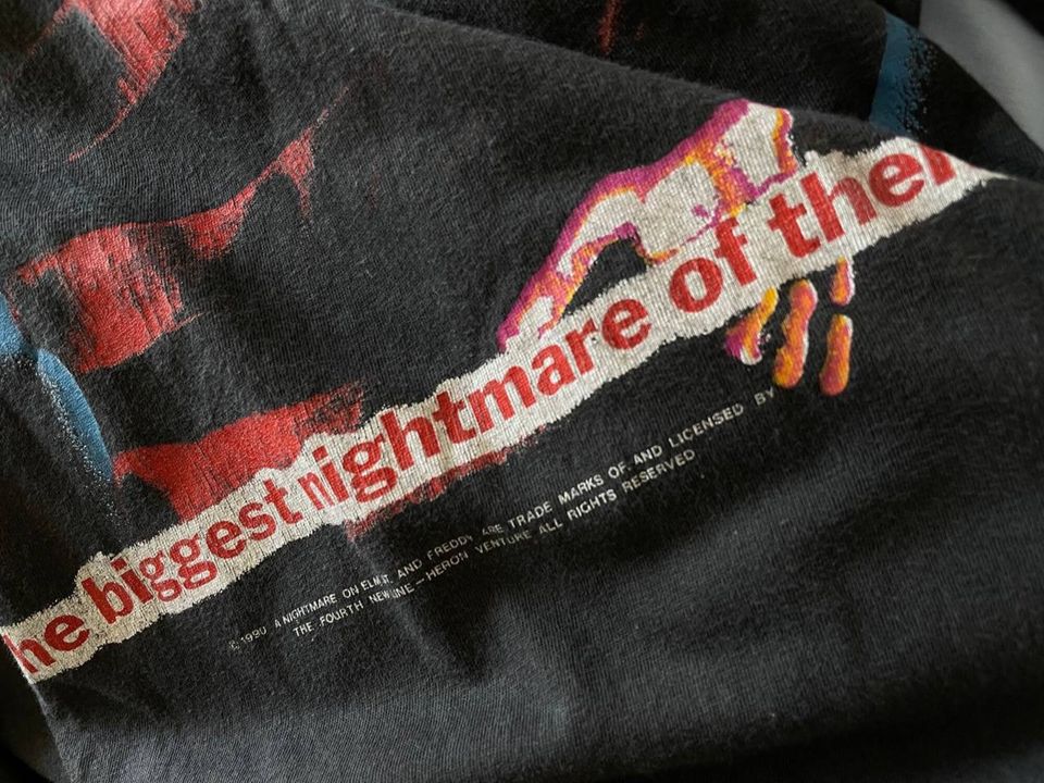 Vintage 1990 Freddy Krueger Big Face Horror T-shirt