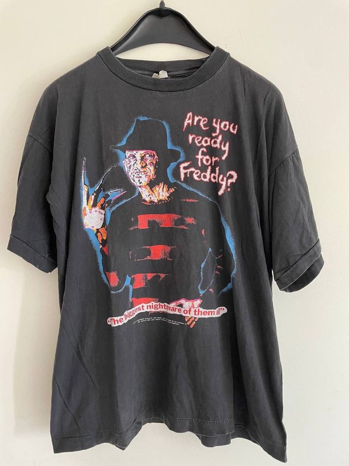 Vintage 1990 Freddy Krueger Big Face Horror T-shirt