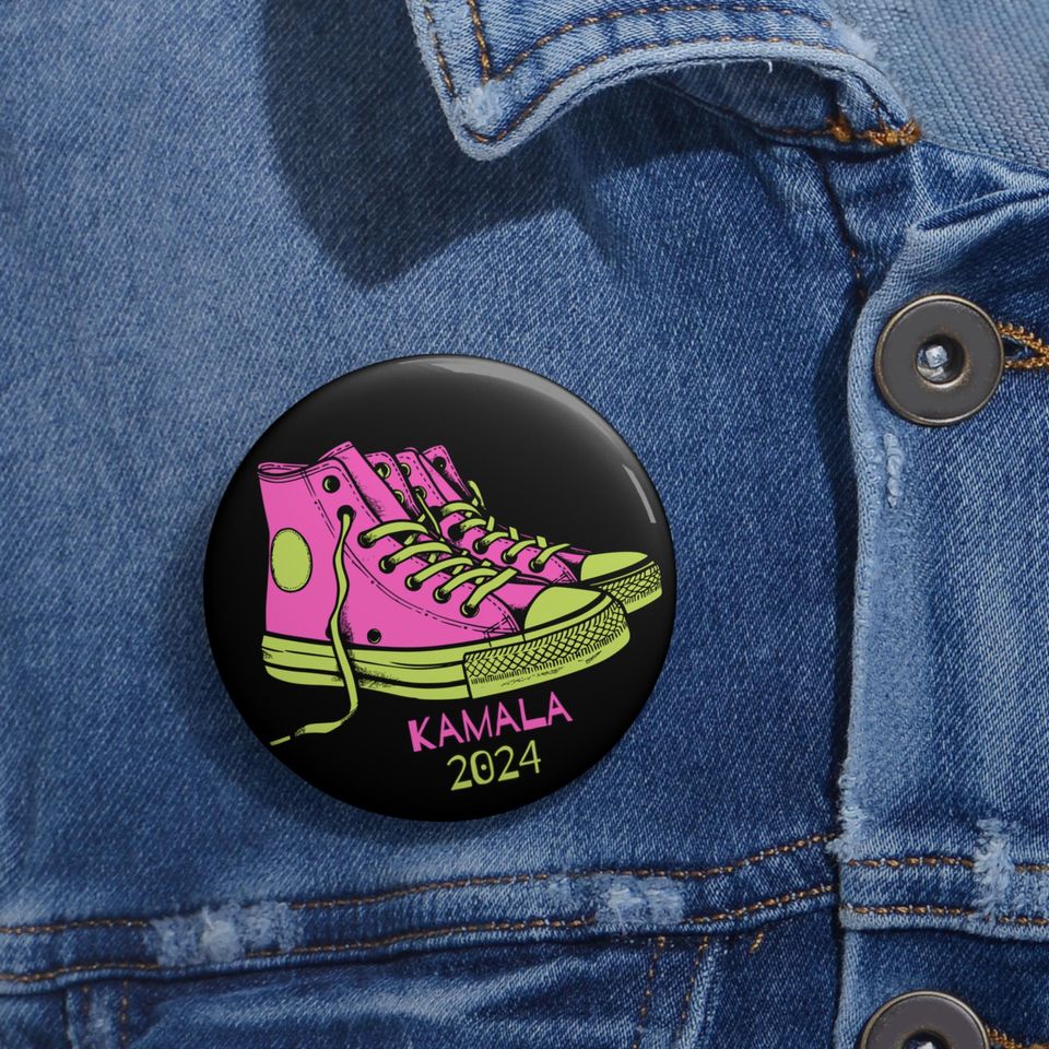 Kamala Harris 2024,  Pin Buttons, Kamala's Running Shoes
