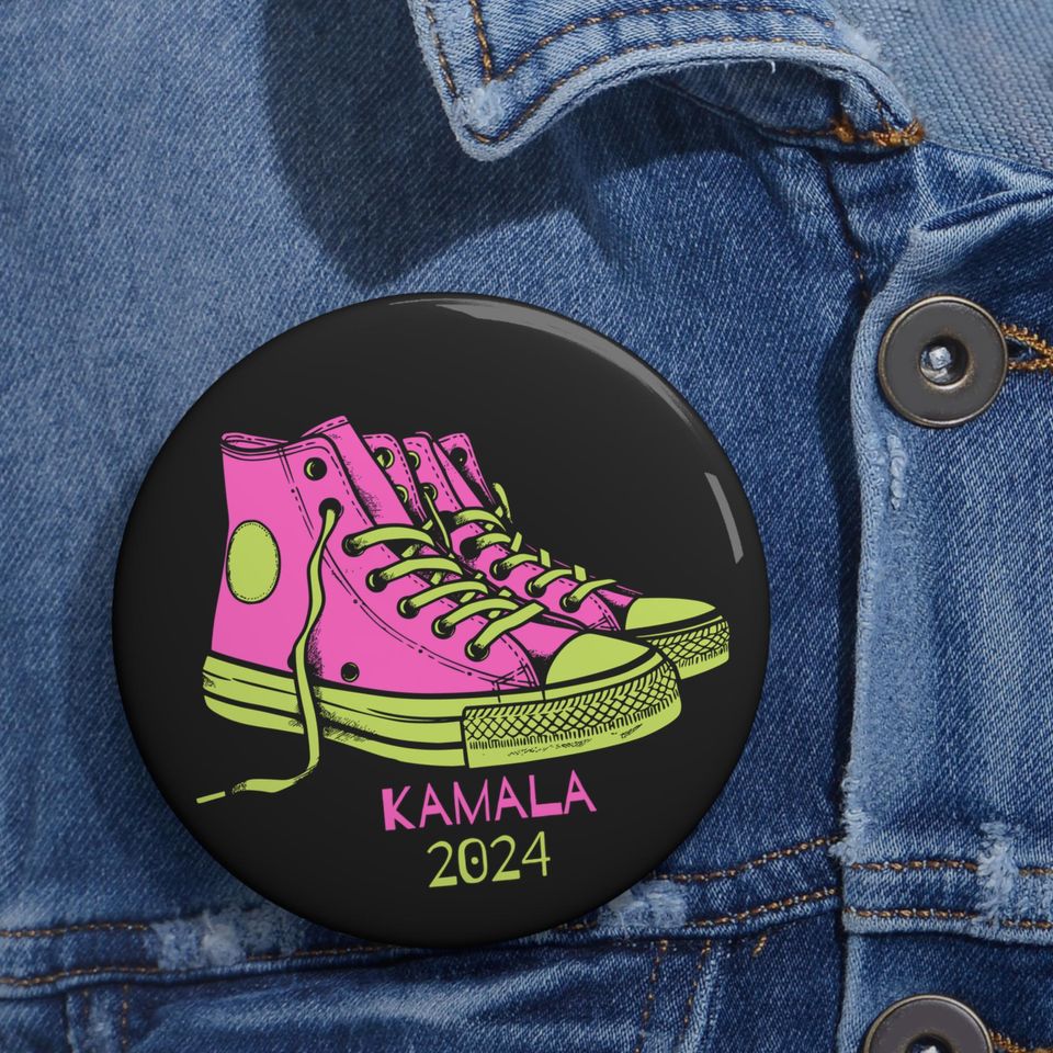 Kamala Harris 2024,  Pin Buttons, Kamala's Running Shoes
