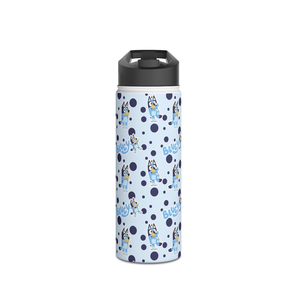 BlueyDad Stainless Steel Water Bottle, Standard Lid