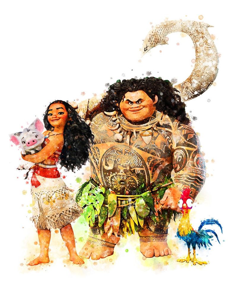 Moana Princess, Disney poster, art decoration