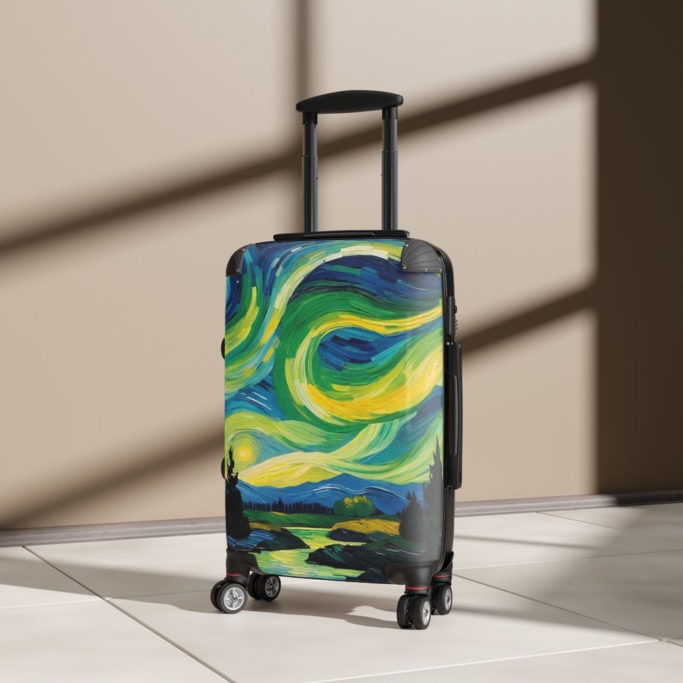 Suitcase -Northern Lights Starry Night