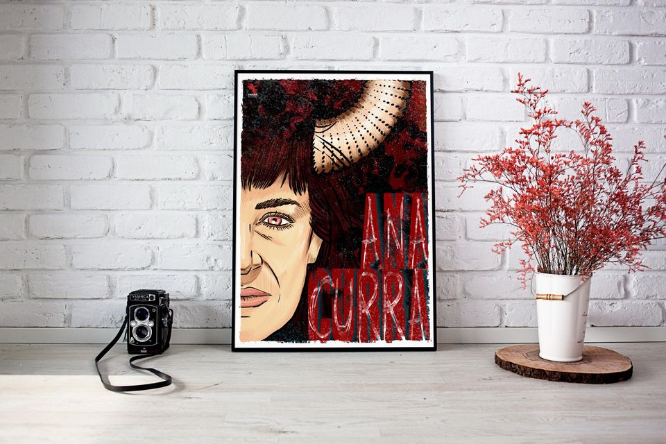 Ana Curra Lmina Poster | Dark Post-Punk Art | Icon of Parlisis Permanente & Alaska y los Pegamoides