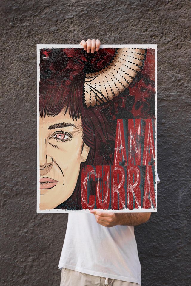 Ana Curra Lmina Poster | Dark Post-Punk Art | Icon of Parlisis Permanente & Alaska y los Pegamoides