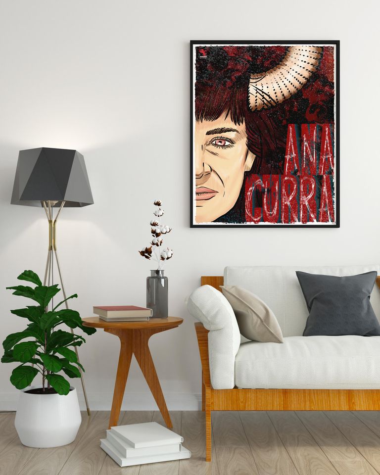 Ana Curra Lmina Poster | Dark Post-Punk Art | Icon of Parlisis Permanente & Alaska y los Pegamoides