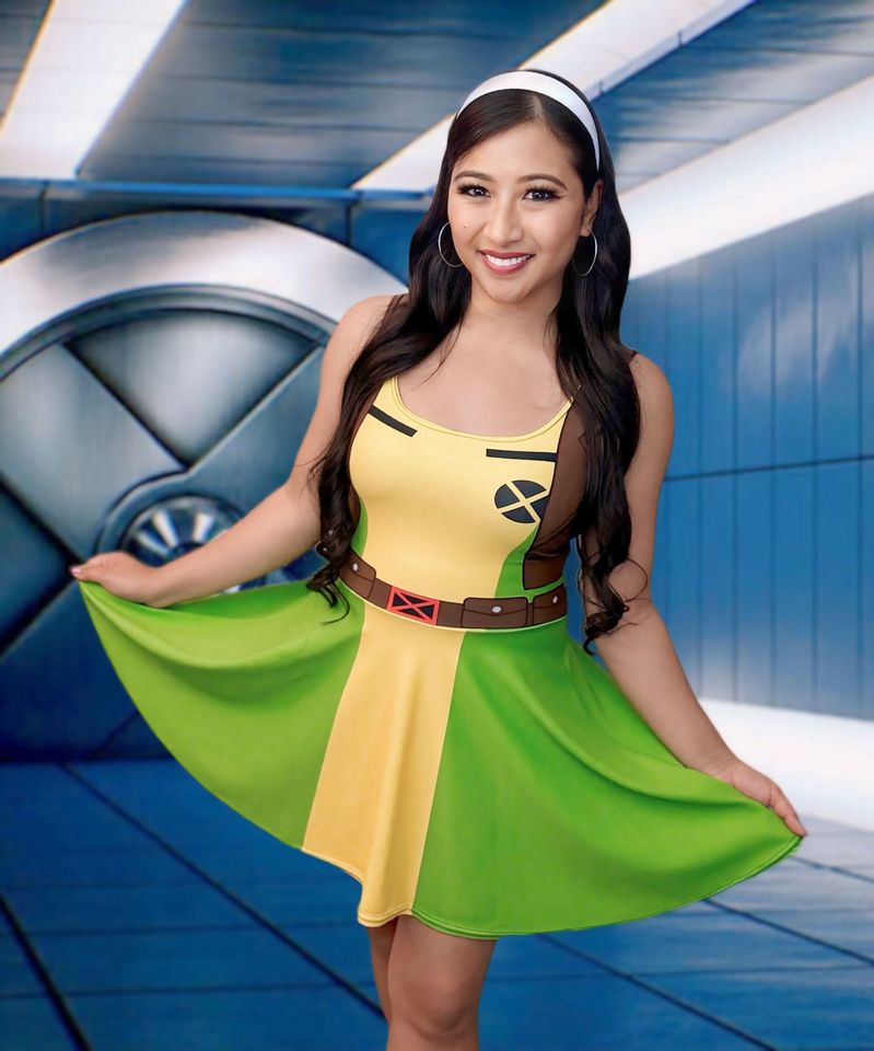 Cosplay Shadow Sprinter: 'The Anna Superhero' Skater Dress"