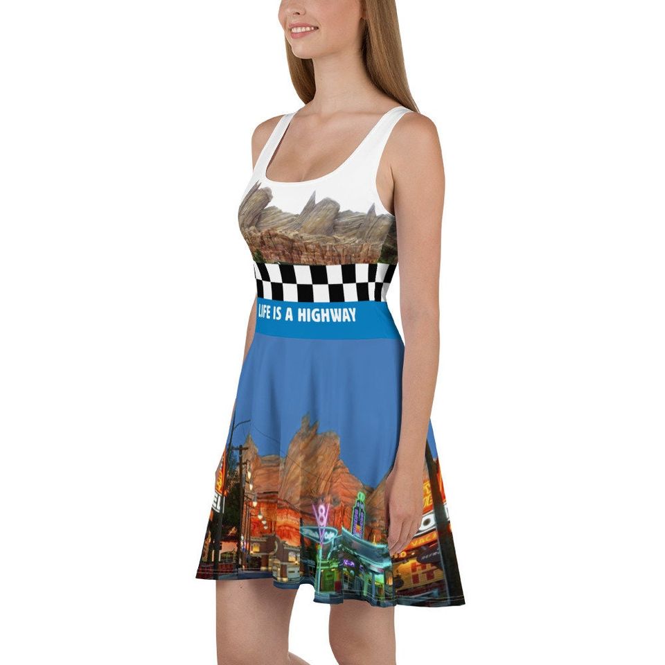 Asphalt Adventure: 'Highway Life' Skater Dress