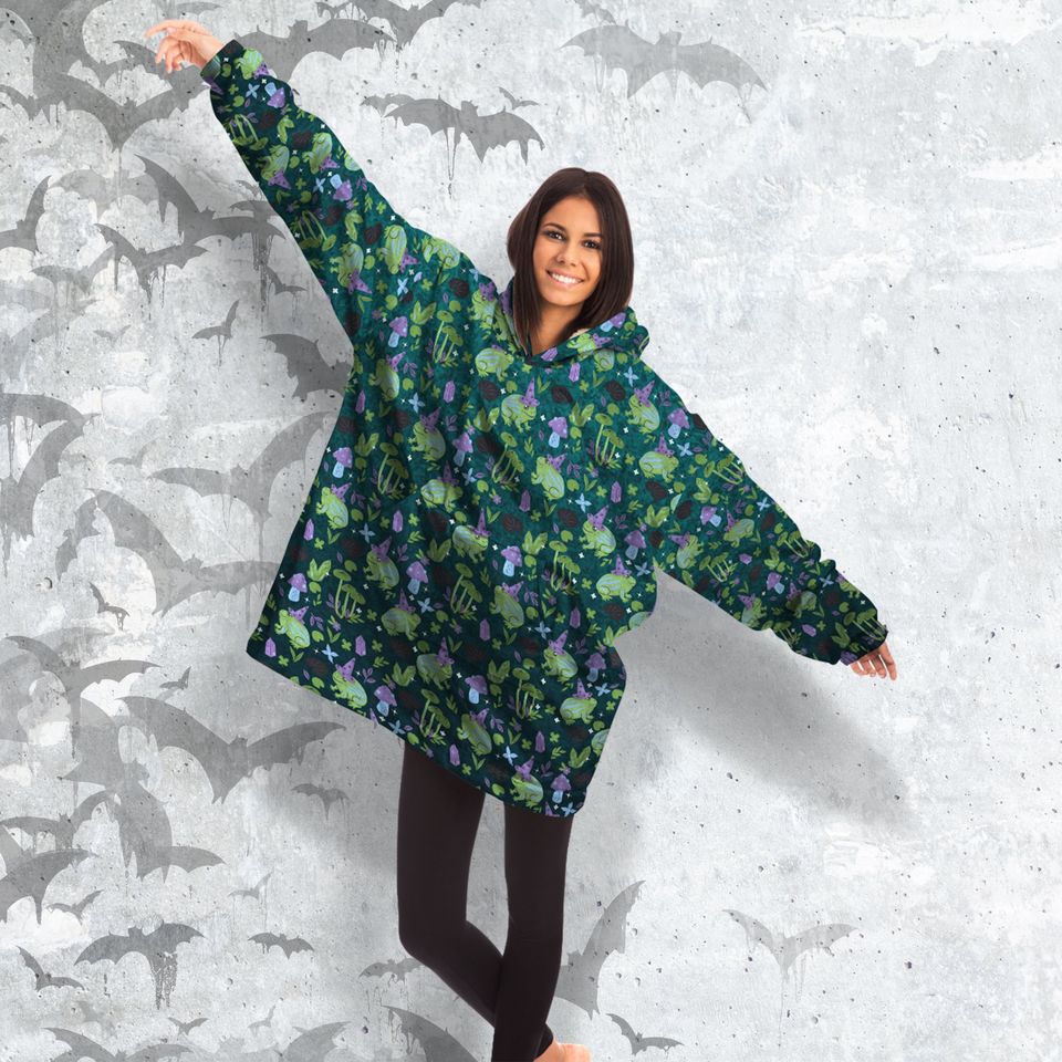 Witch Swamp Snug Hoodie: Magic Toad Wearable Blanket