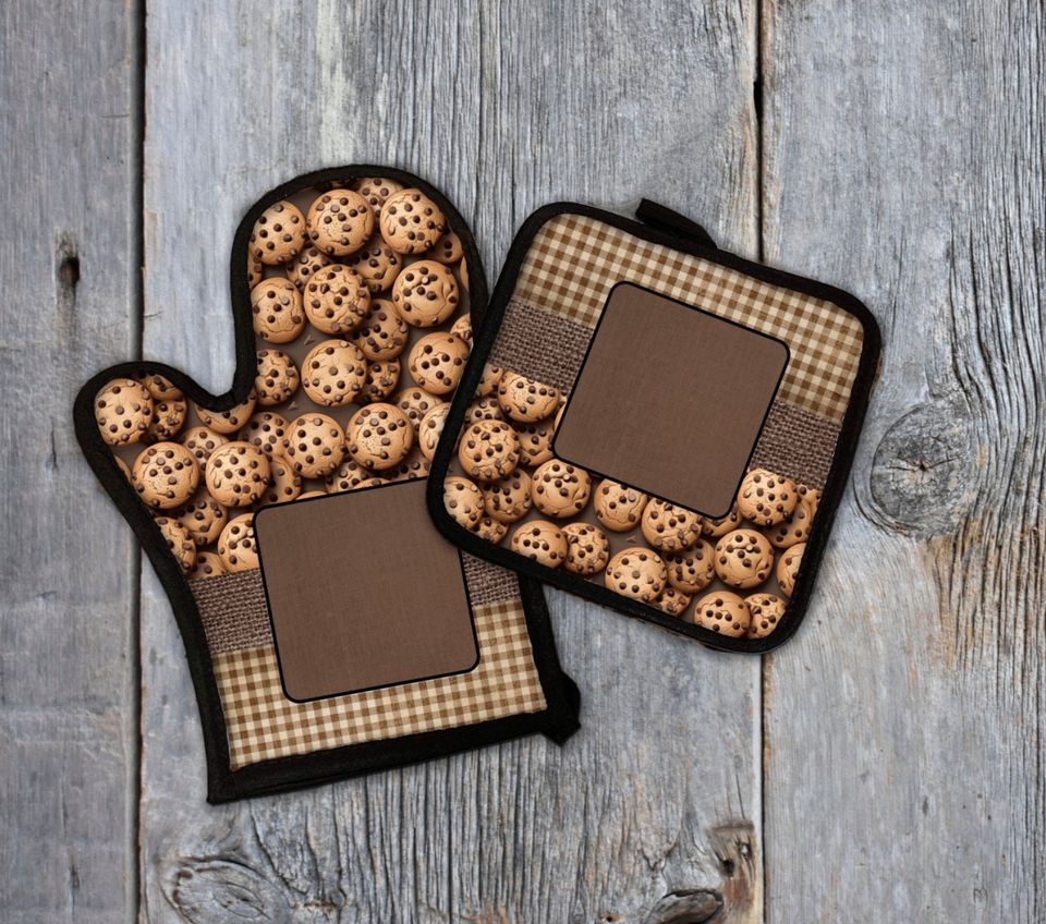 Cookie Oven Mitt and Pot Holder  Design for Sublimation