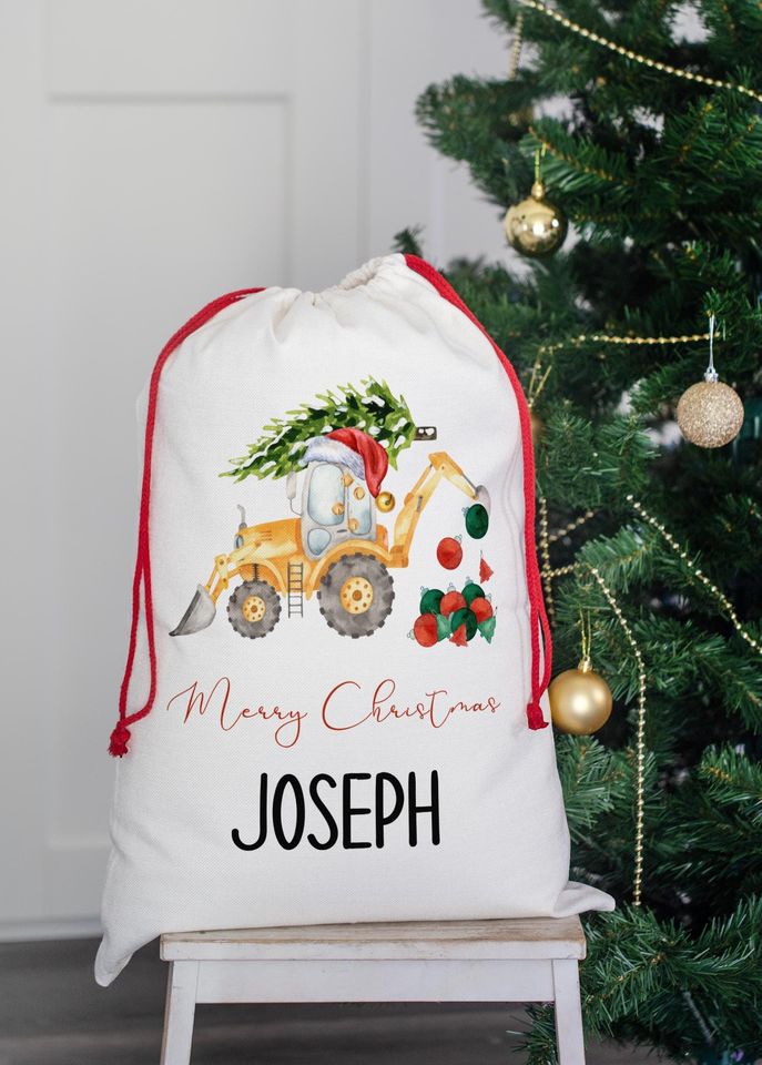 Personalised Santa sack, Santa Sack, Christmas Keepsake, Christmas decor, Christmas bag, Drawstring Bag, Traditional Sack, Christmas Gift