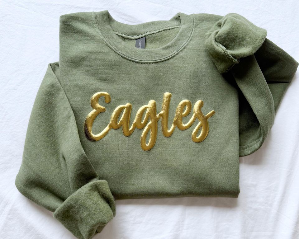 Custom Name Embossed Sweatshirt with Puff Print