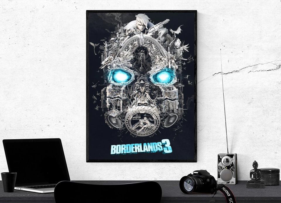 Borderlands Major Mask Print, Borderlands 3 Wall Art