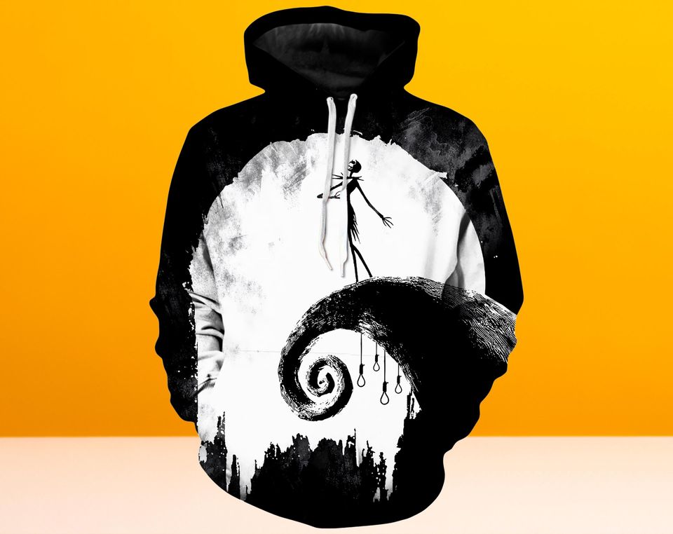 Vintage Jack Skellington Christmas 3D Hoodie, The Nightmare Before Christmas, Holiday Gift