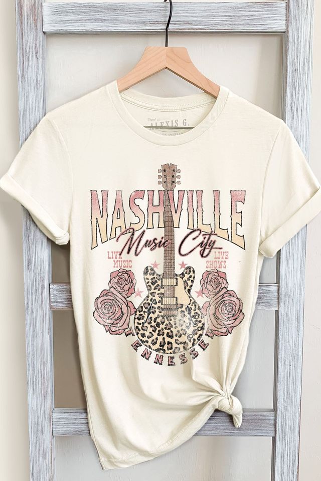 Nashville Music City Graphic Tee Shirt
