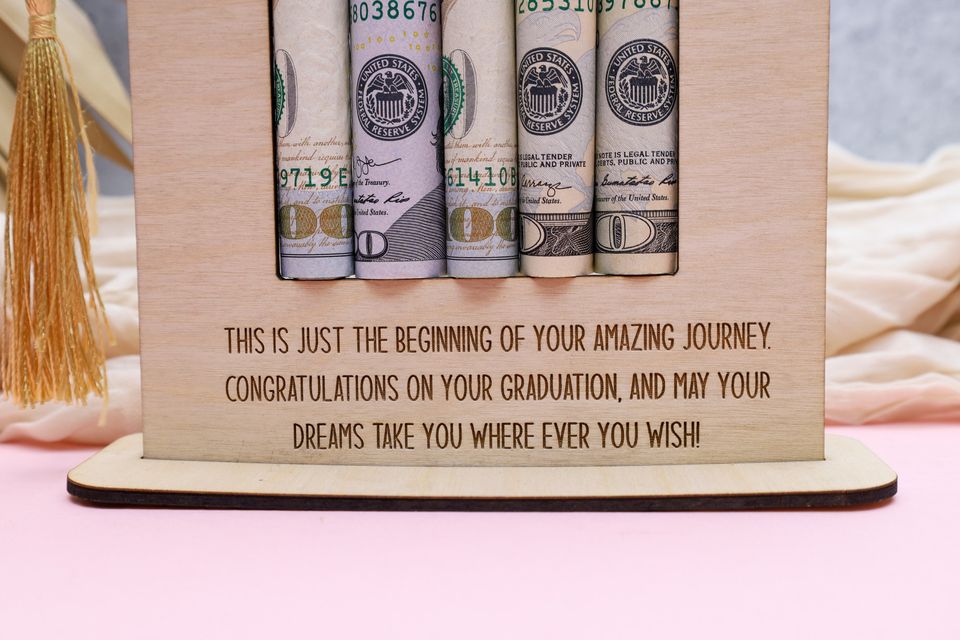 Personalized Grad Money Gift Holder