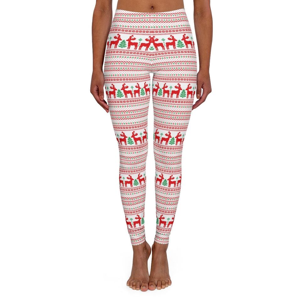 Christmas Leggings, Assorted Holiday And Winter Patterns, Yoga Workout Leggings, Holiday Gift Idea, Women's Ultra Soft Festive Leggi