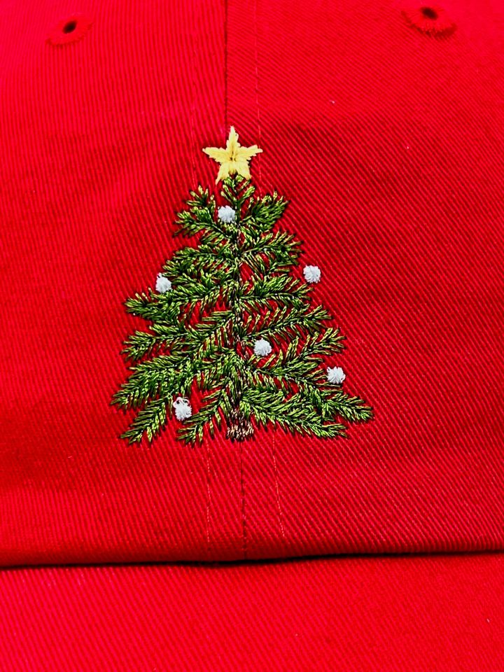 Christmas Tree Embroidery Hats, Adult and Children Embroidery Baseball caps,Mom&Dad baseball hats,Game Day Cap,Baseball Atletic cap
