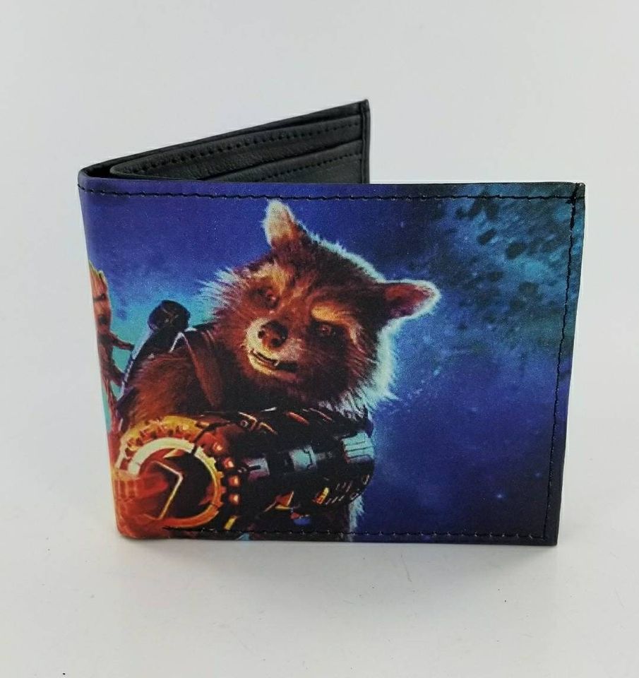 Genuine Handmade Space Guardians Leather Bifold EDC Wallet,Unique Gifts,Birthday Presents.Fully Laserprinted