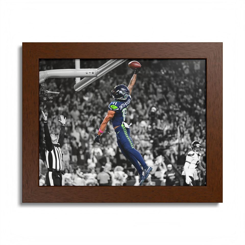 Seattle Seahawks Jaxon Smith-Njigba Dunk Poster Unframed