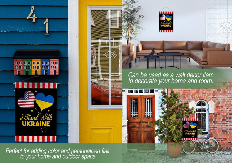 I Stand With Ukraine House Flag