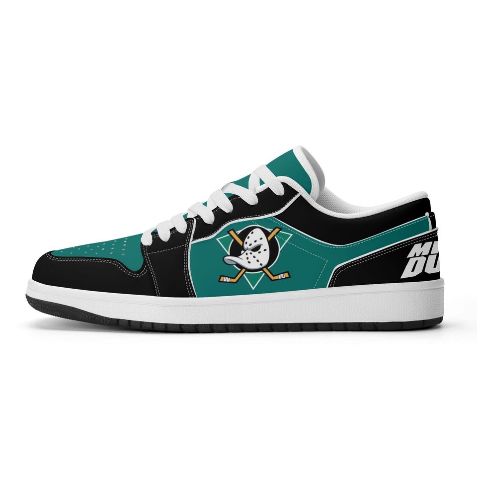 Mighty Ducks Low Top Sneakers, NHL Fan Shoes, Gift for Hockey Lovers