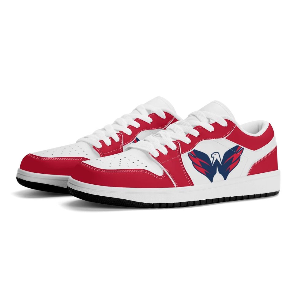 Washington Capitals Low Top Sneakers, NHL Fan Shoes, Gift for Hockey Lovers