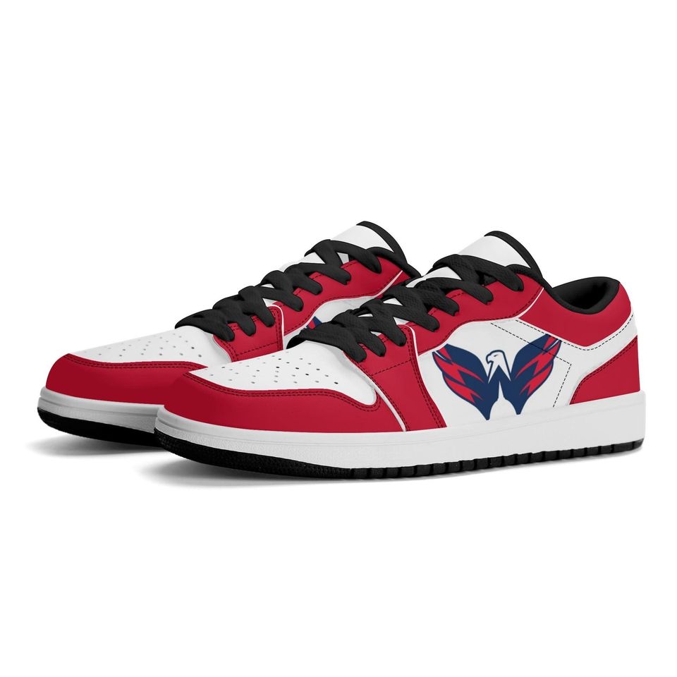 Washington Capitals Low Top Sneakers, NHL Fan Shoes, Gift for Hockey Lovers
