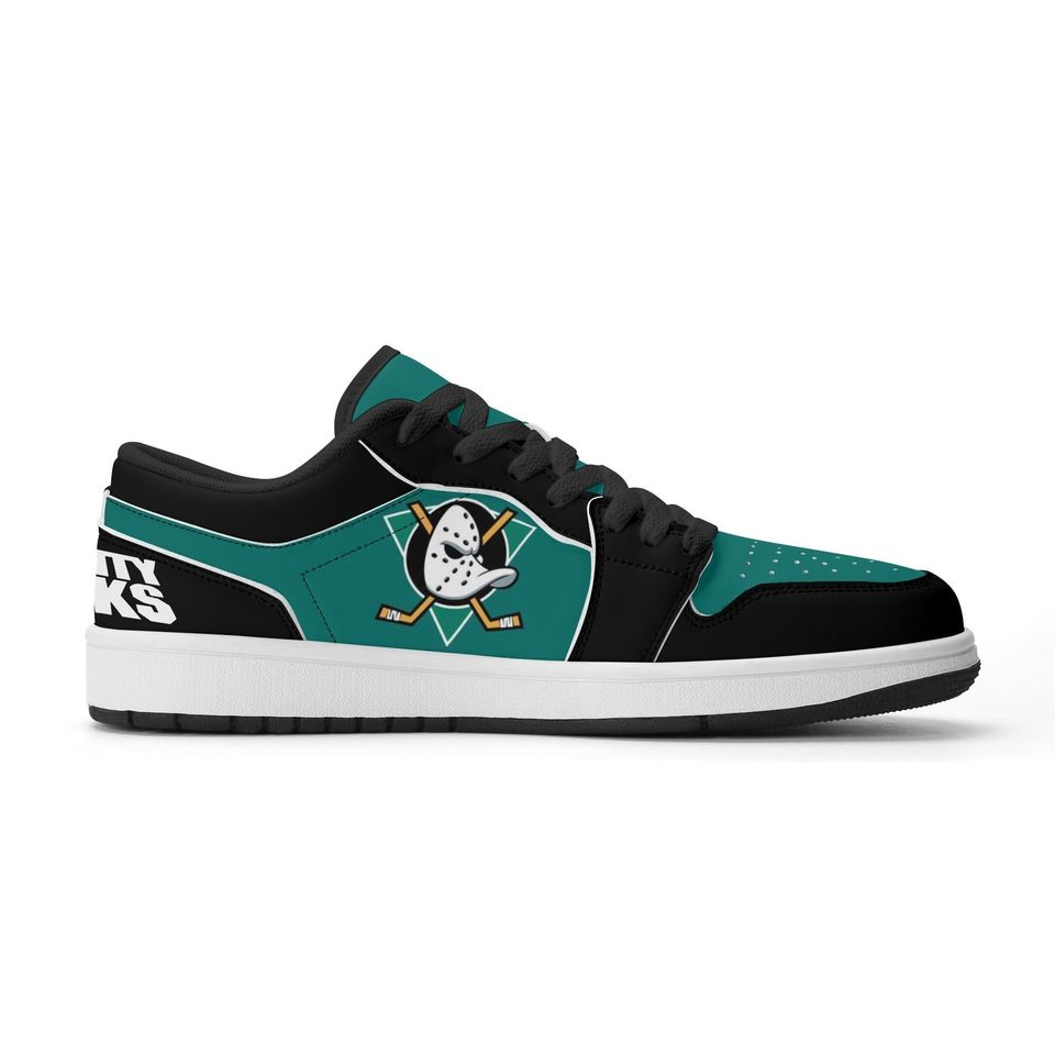 Mighty Ducks Low Top Sneakers, NHL Fan Shoes, Gift for Hockey Lovers