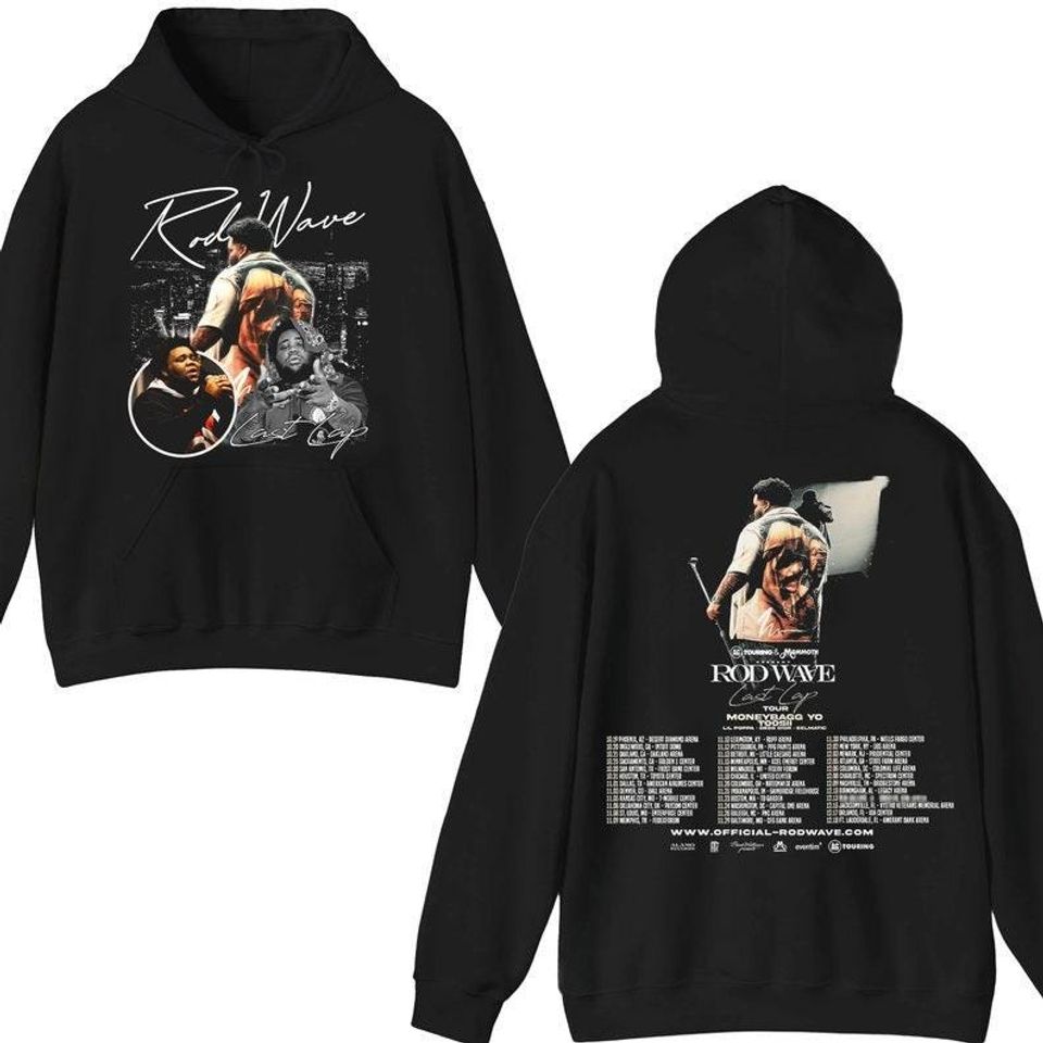 Rod Wave Last lap tour dates 2-side Hoodie
