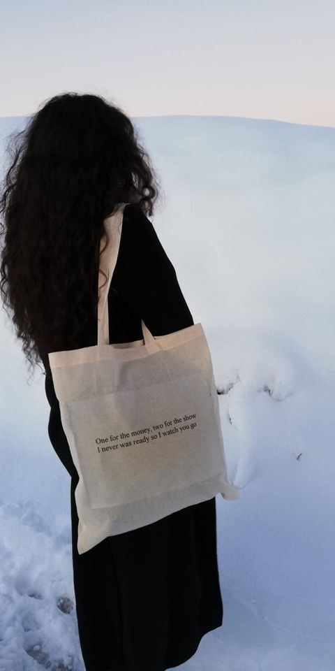 Tote bag inspired by Taylorr Swifts - champagne problems lyrics