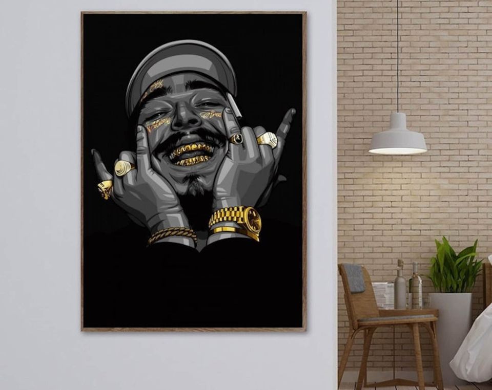 Post Malone Music Canvas Poster Wall Art Decor Home Decor less