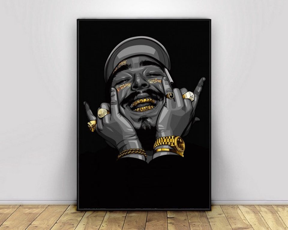 Post Malone Music Canvas Poster Wall Art Decor Home Decor less