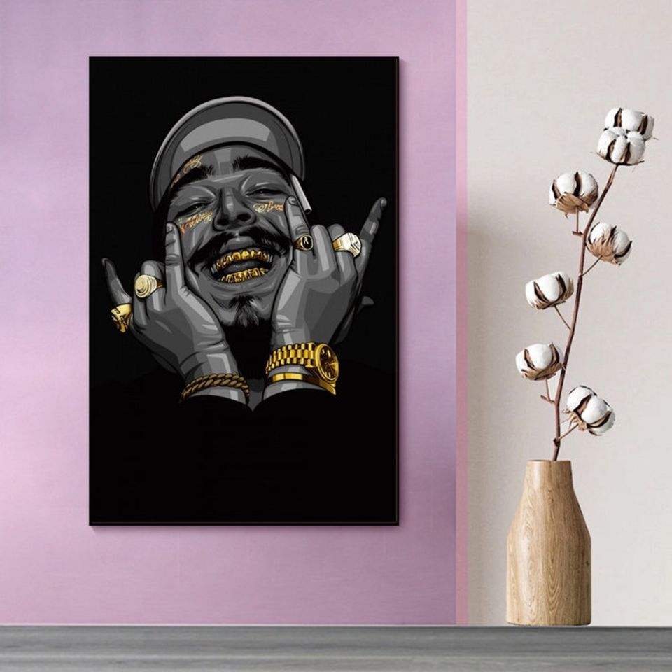 Post Malone Music Canvas Poster Wall Art Decor Home Decor less