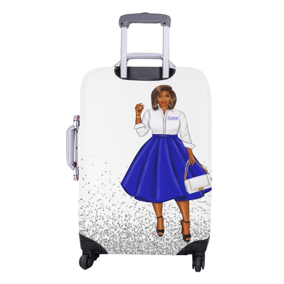 Personalized Luggage Cover, Black Girl, African American