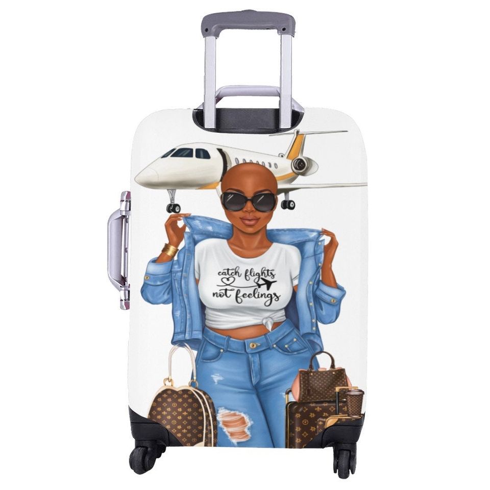 Diva's Catch Flights not Feelings Luggage Cover