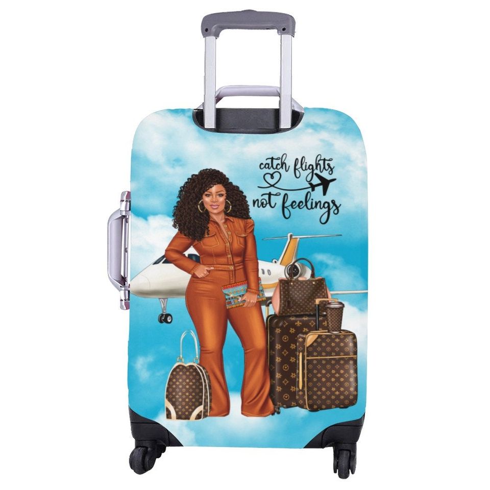 PERSONALIZED Catch Flights not Feelings Luggage Cover