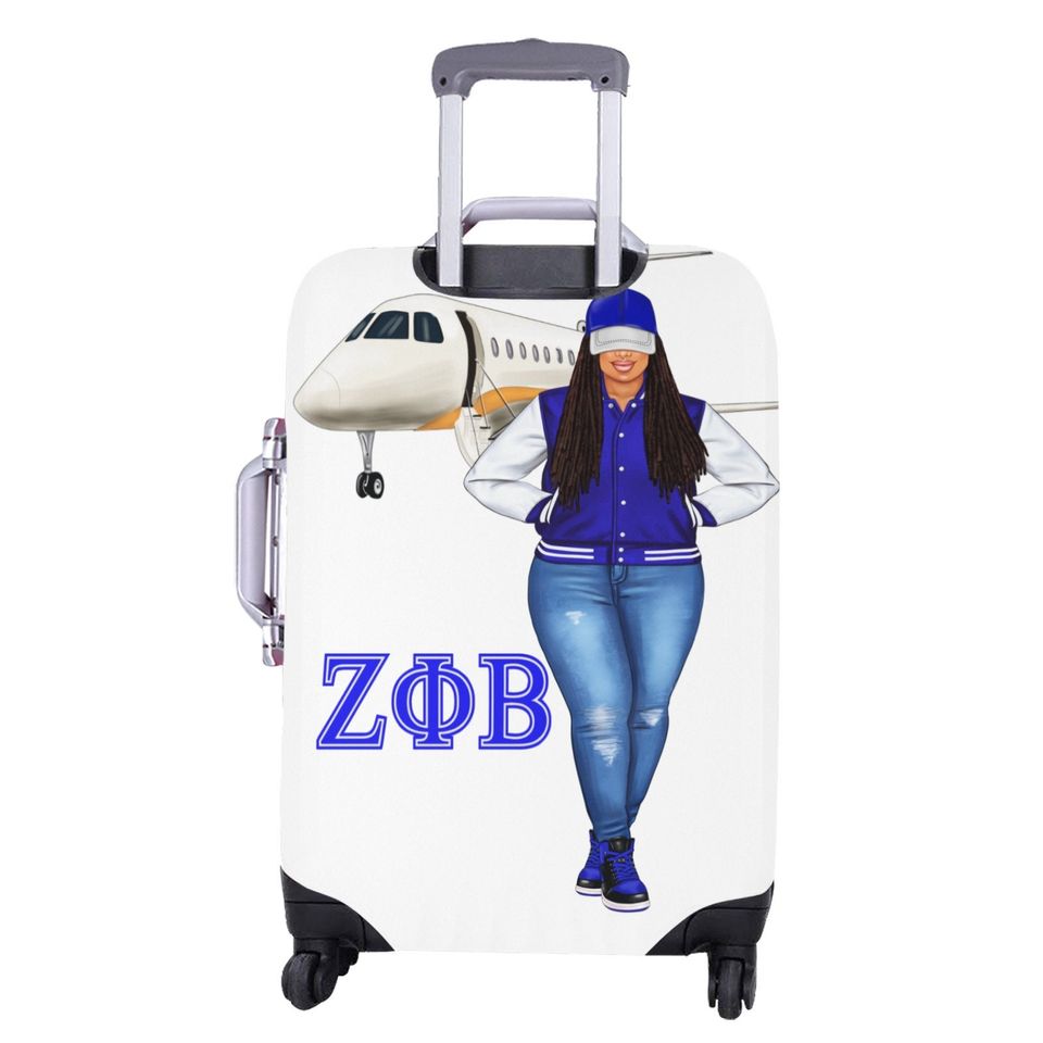Personalized Luggage Cover, Black Girl, African American