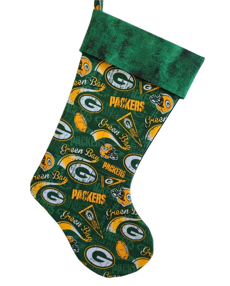 Green Bay Packers Quilted Christmas Stocking