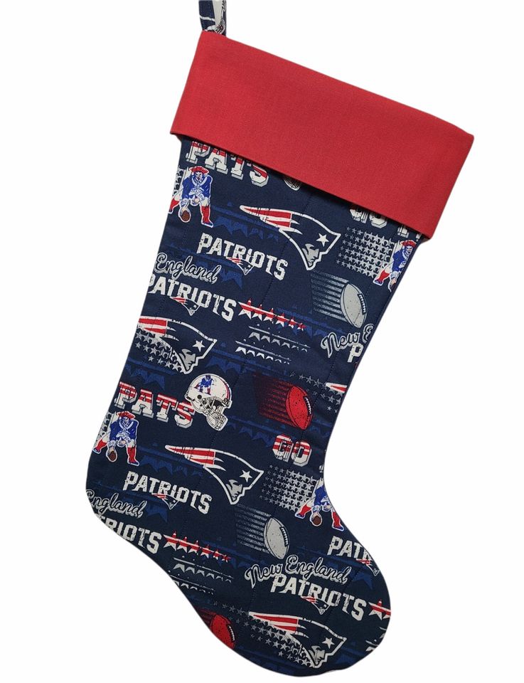 New England Patriots Quilted Christmas Stocking